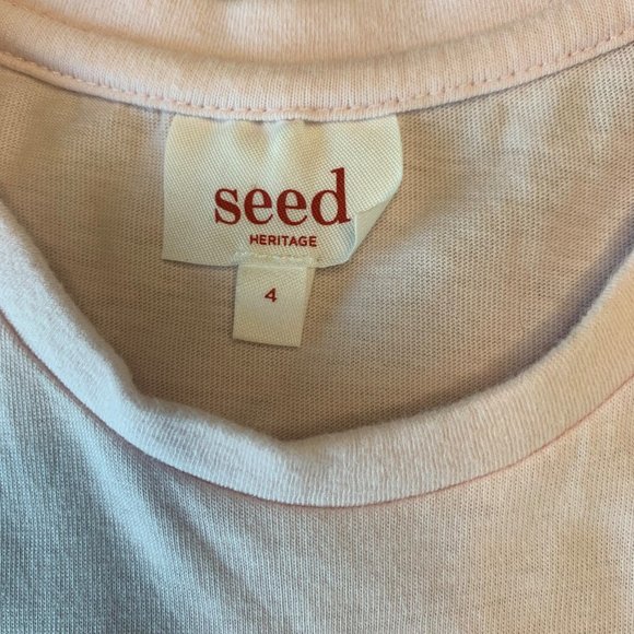 SEED HERITAGE Girls Unicorn T-Shirt 4 4T Flip Sequins Tee Top Girl Pale Pink - Picture 6 of 6